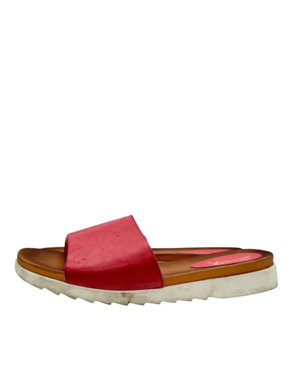 Seven7 Pearl Faux Leather Slide Sandals 11 Slip On Mule Flat Cushioned Casual